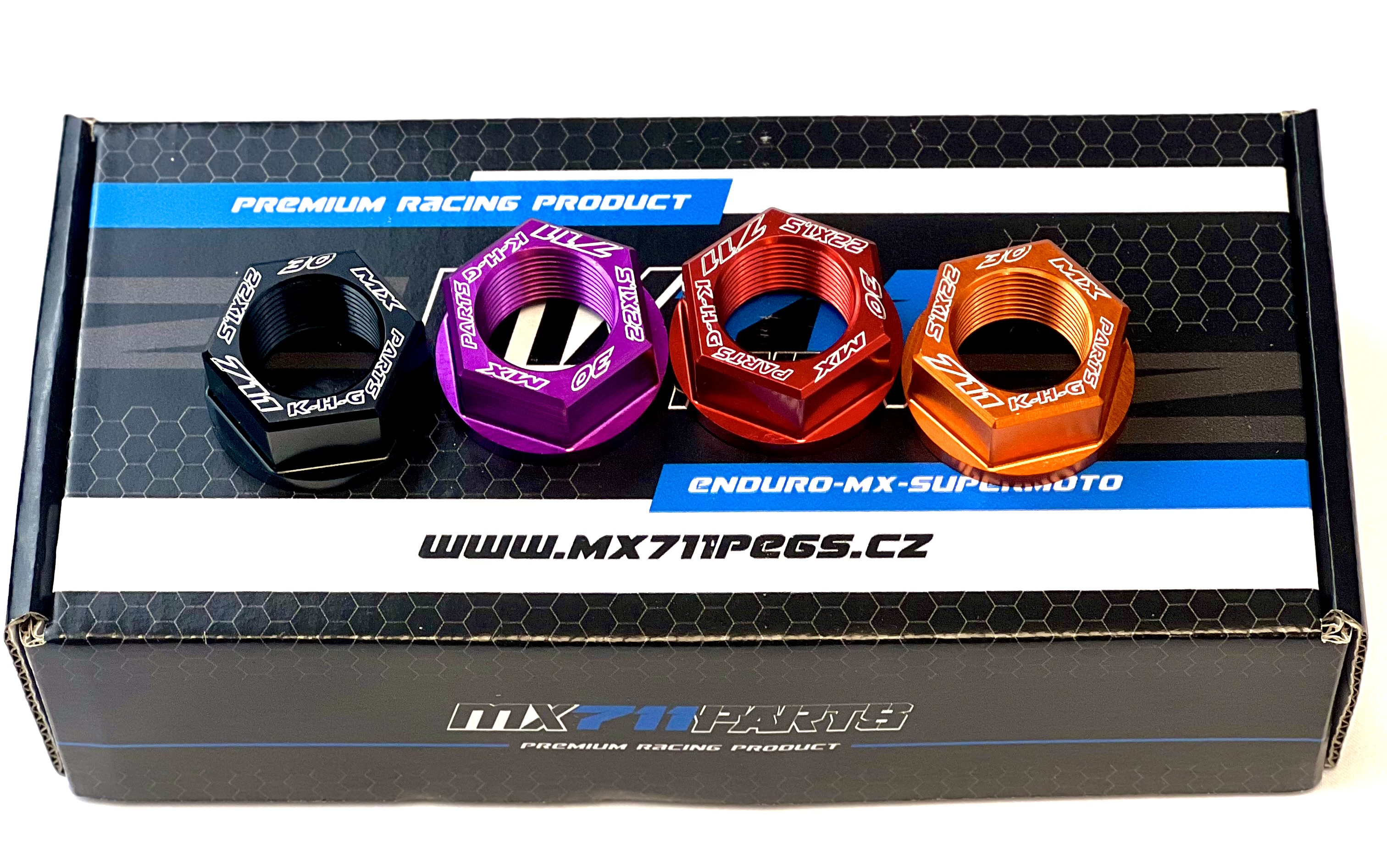 Rear Axle Nuts 22mm – KTM/Husqvarna/GasGas - Mx711pegs